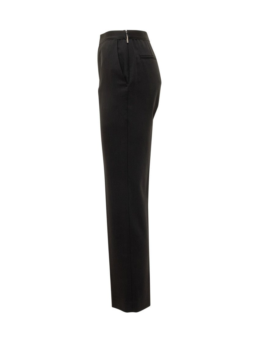 Black Straight Flat Front Pants 3