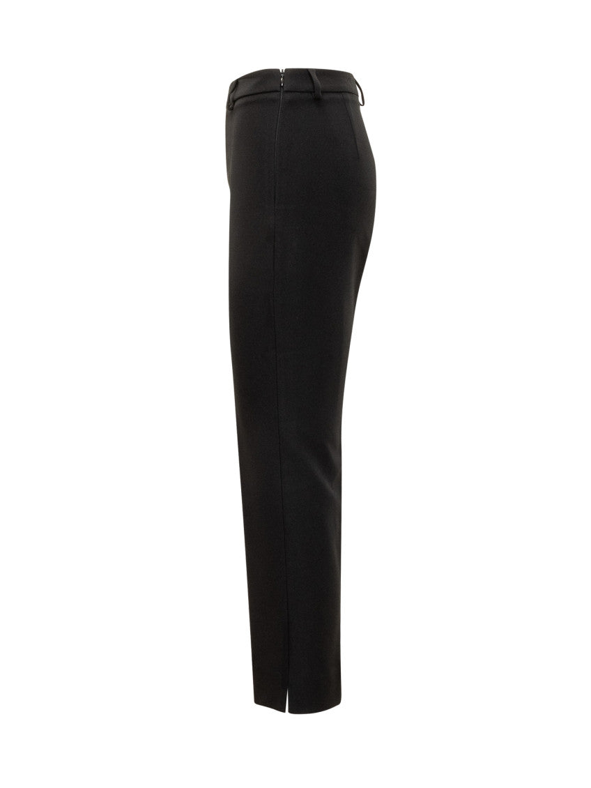 Black Slim Flat Front Pants 3