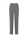 Grey Straight Flat Front Pants 1