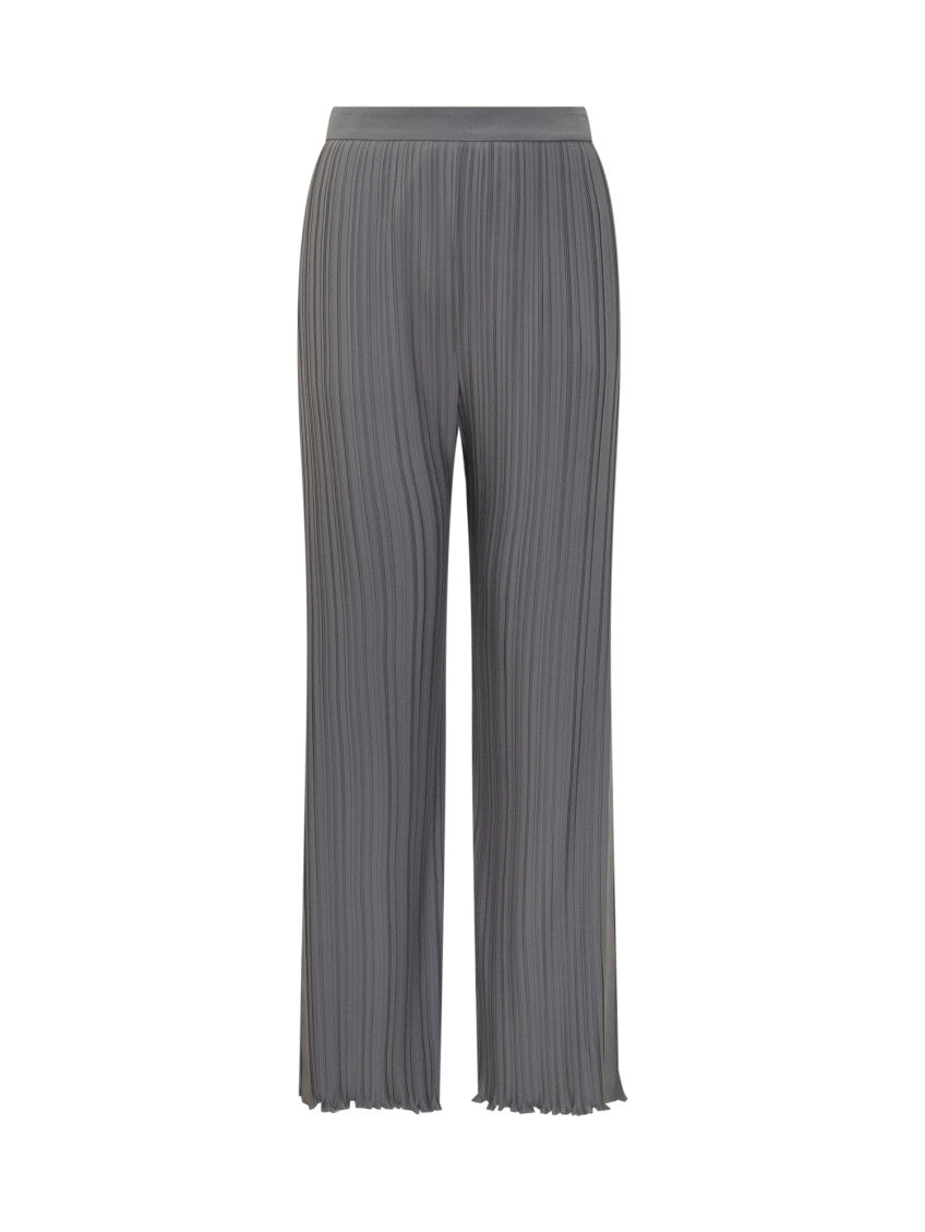 Grey Relaxed Pleated Pants 1