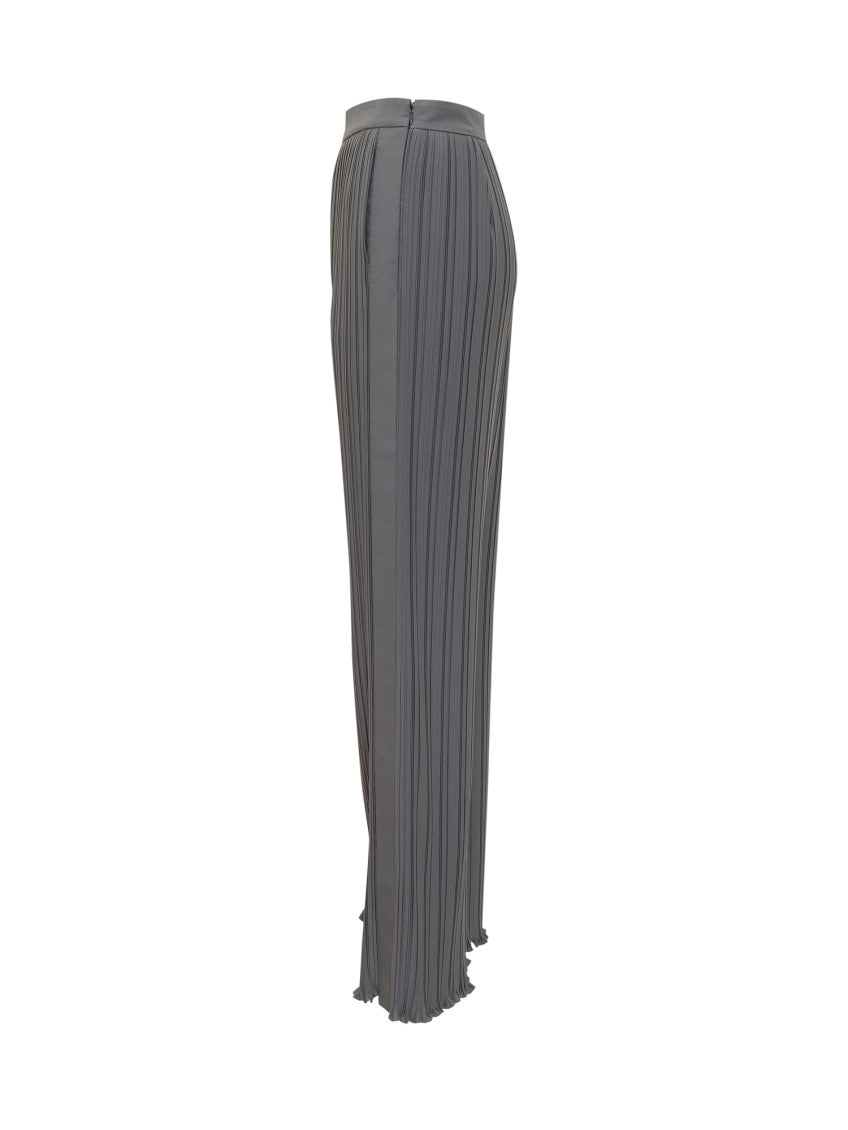 Grey Relaxed Pleated Pants 3