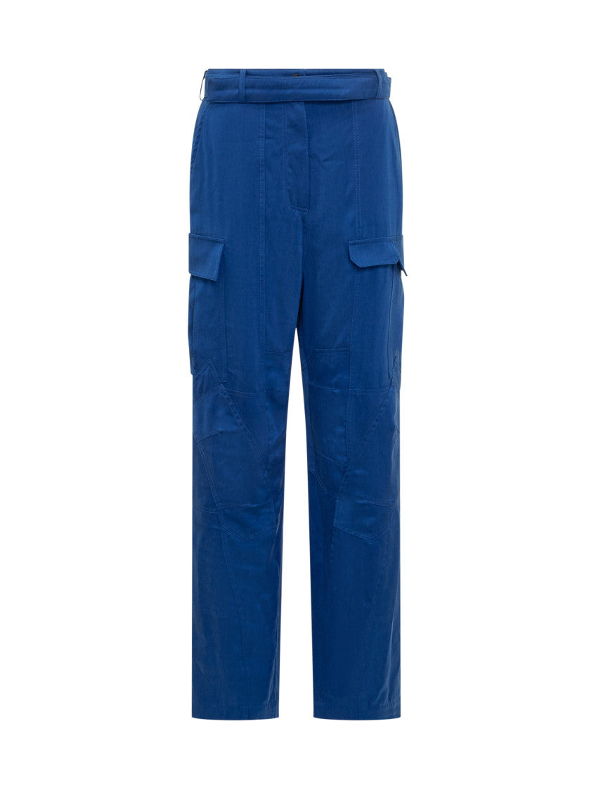 Blue Relaxed Cargos Pants 1