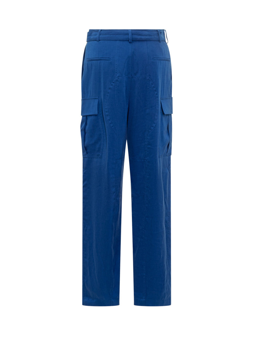 Blue Relaxed Cargos Pants 2