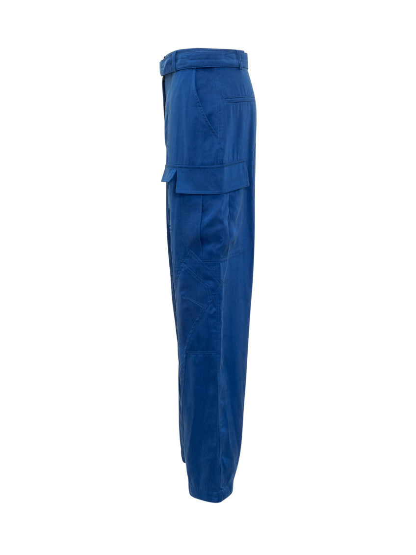 Blue Relaxed Cargos Pants 3