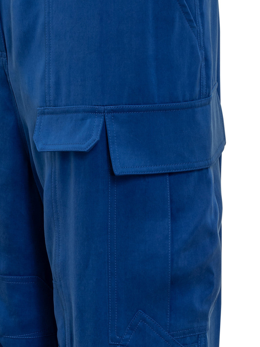 Blue Relaxed Cargos Pants 4