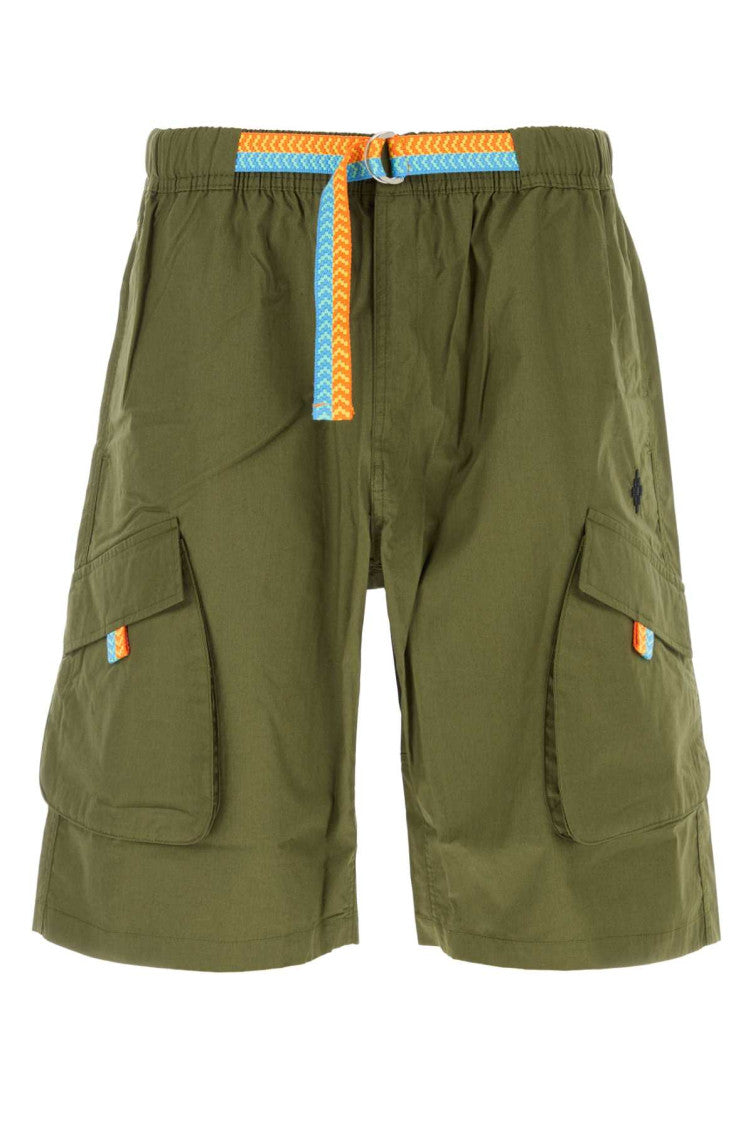 Green Solid Shorts 1