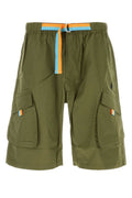 Green Solid Shorts 1