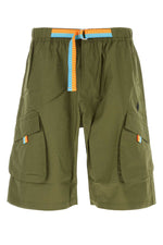 Green Solid Shorts 1