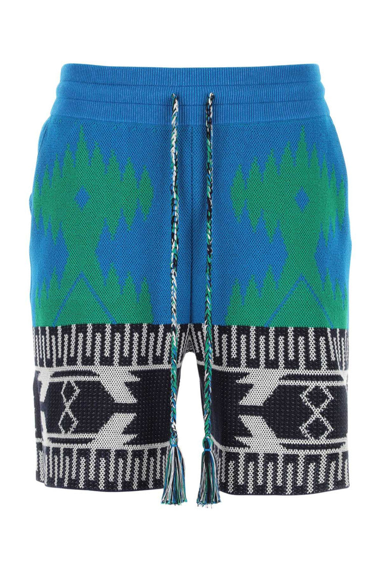 Blue Geometric Shorts 1