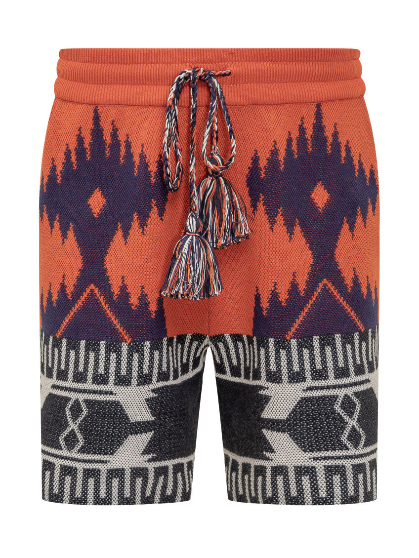 Orange Geometric Shorts 1