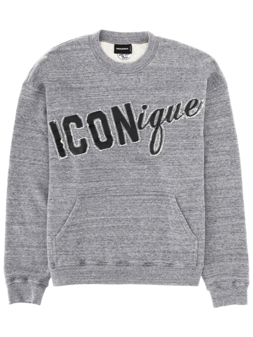 Grey Graphic Crew Neck Sweatshirt 1