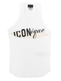 White Graphic Round Neck Top 1
