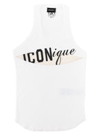 White Graphic Round Neck Top 1