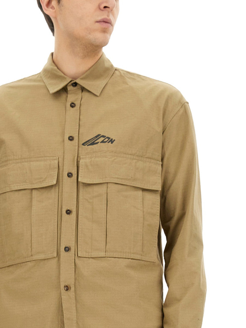 Brown Relaxed Logo Shirt 4