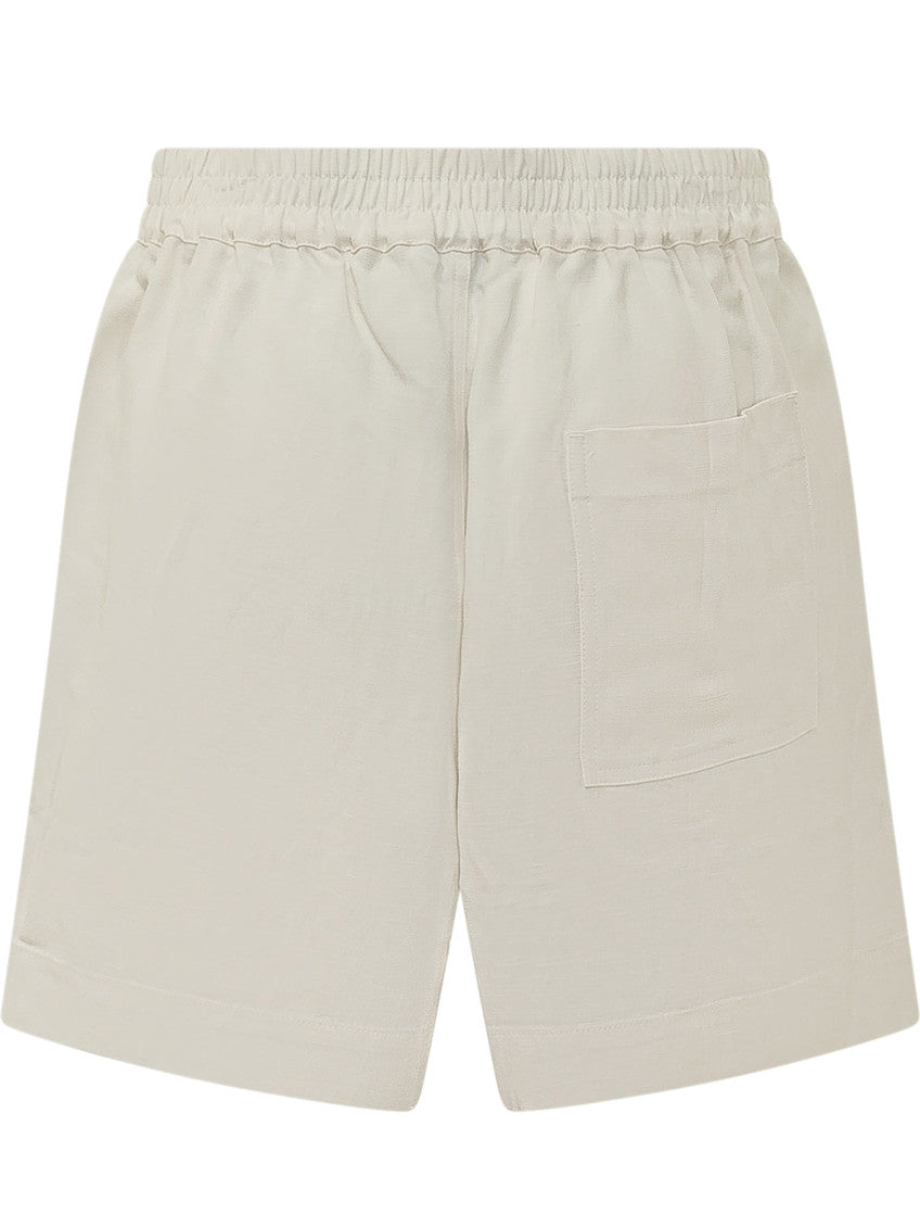 White Solid Shorts 2