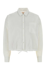 White Relaxed Solid Shirt 1