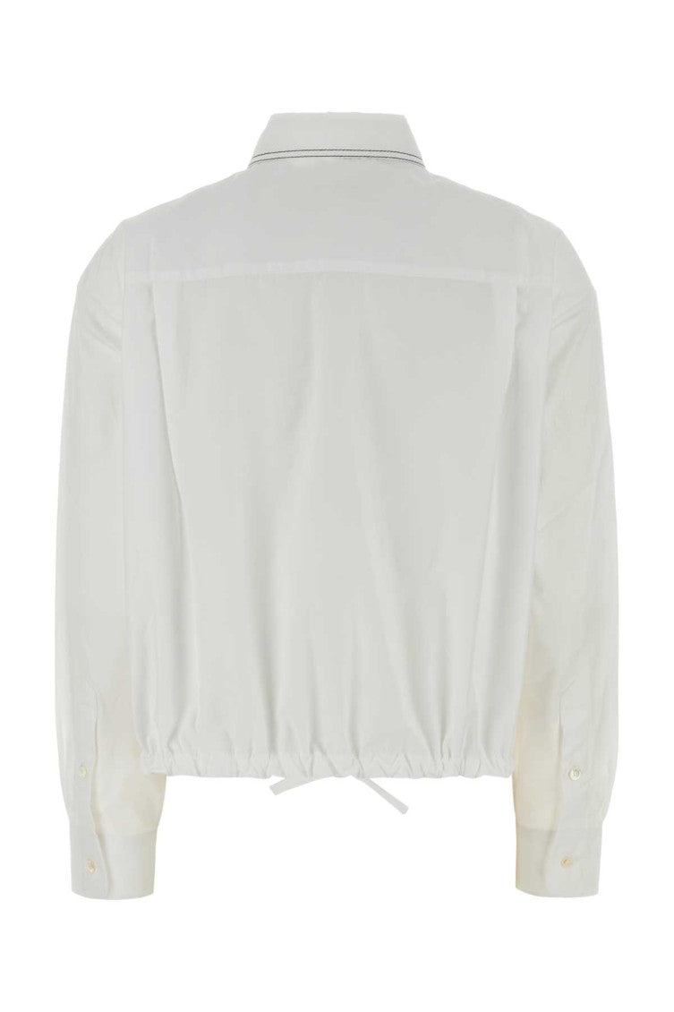 White Relaxed Solid Shirt 2
