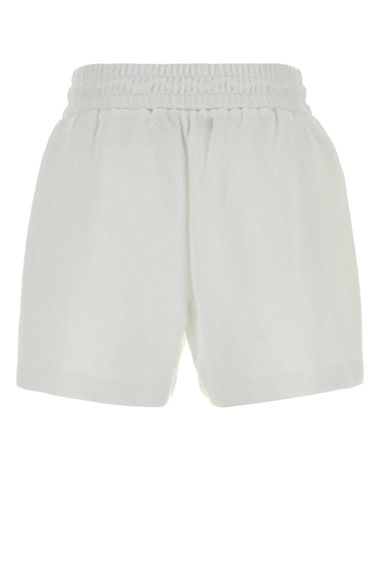 Off White Textured Shorts 2