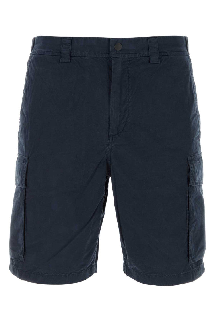 Navy Blue Solid Shorts 1
