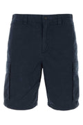 Navy Blue Solid Shorts 1