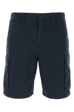 Navy Blue Solid Shorts 1