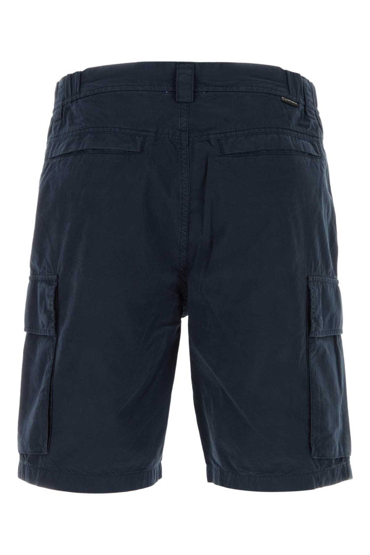 Navy Blue Solid Shorts 2