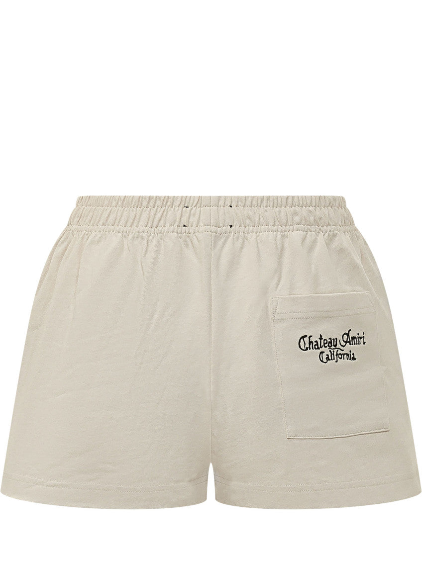 White Solid Shorts 2
