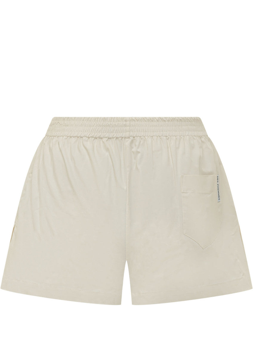 White Solid Shorts 2