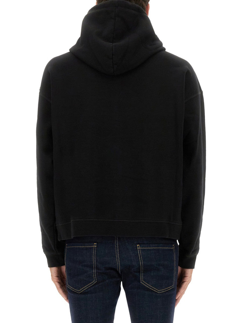 Black Graphic Hood Sweatshirt 3