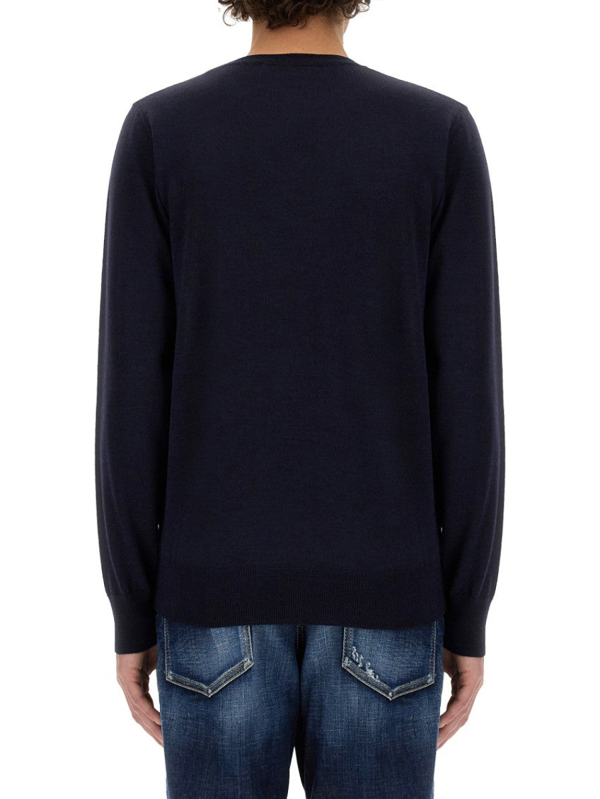 Blue Logo Crew Neck Sweater 4