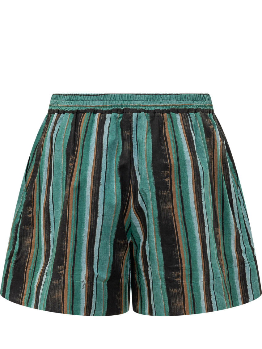 Green Stripes Shorts 2