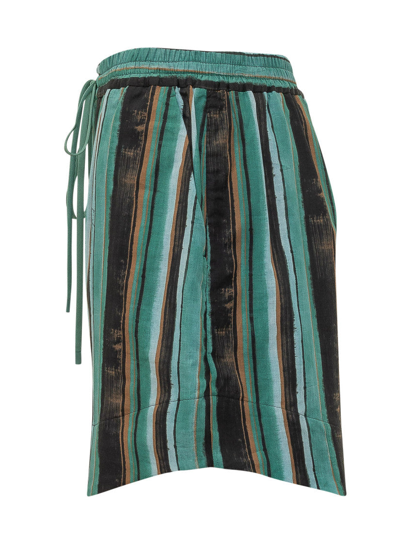 Green Stripes Shorts 3