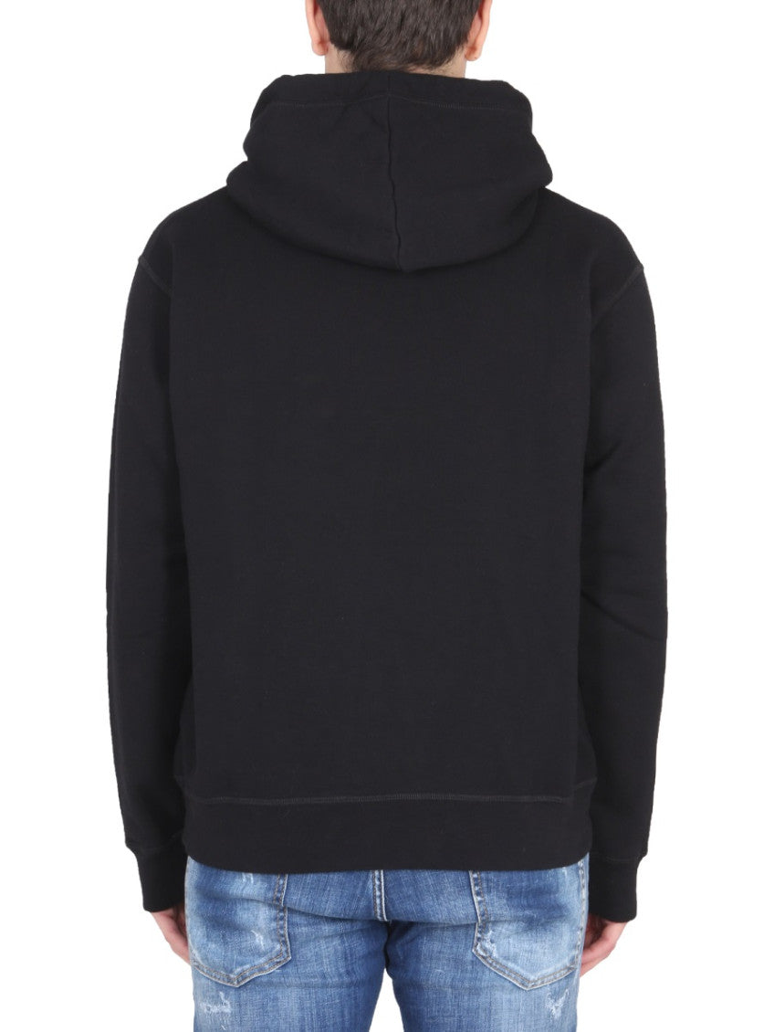 Black Graphic Hood Sweatshirt 3