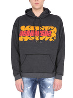 Black Graphic Hood Sweatshirt 1