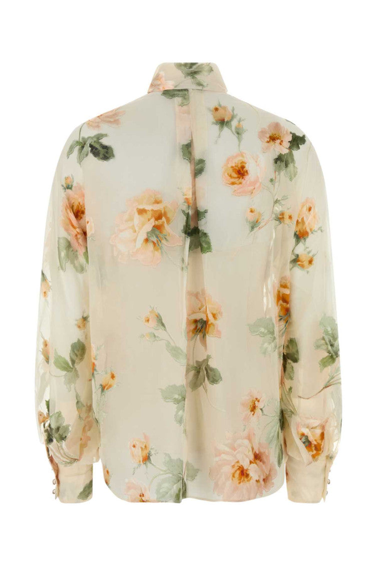 Beige Regular Floral Shirt 2