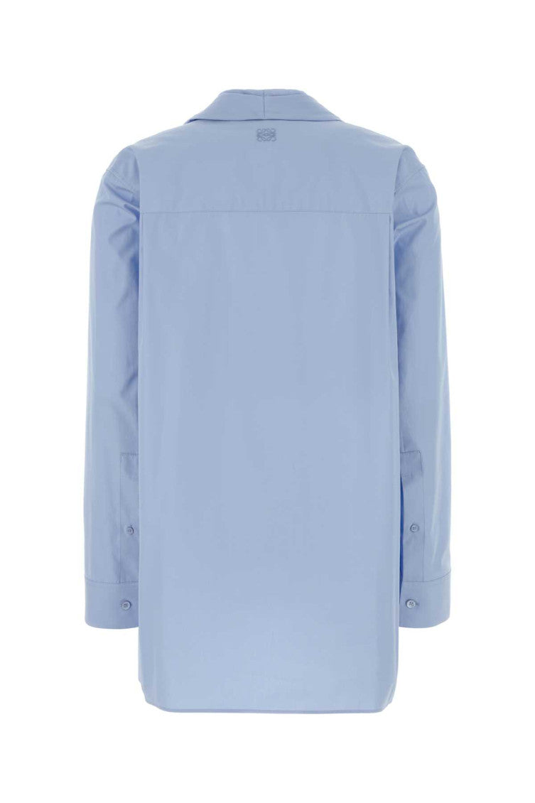 Light Blue Relaxed Solid Shirt 2