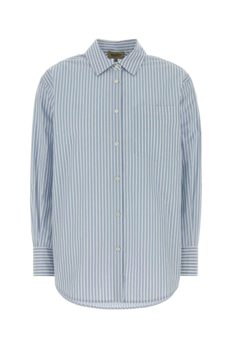 Light Blue Oversized Stripes Shirt 1