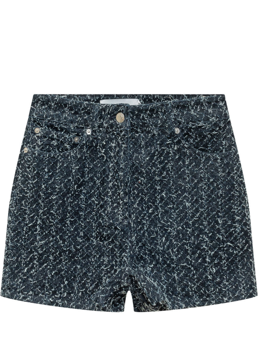 Blue Printed Shorts 1