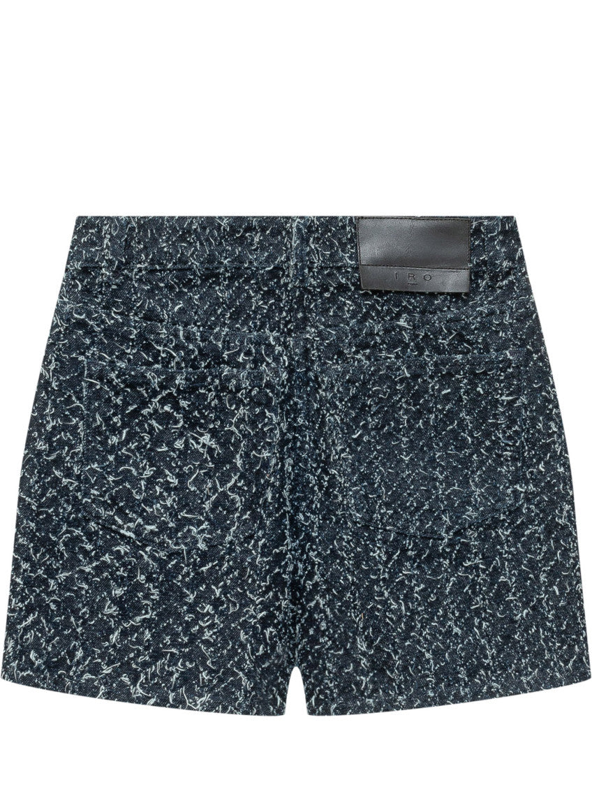 Blue Printed Shorts 2