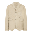 Beige Solid Notched Lapel Blazer 1