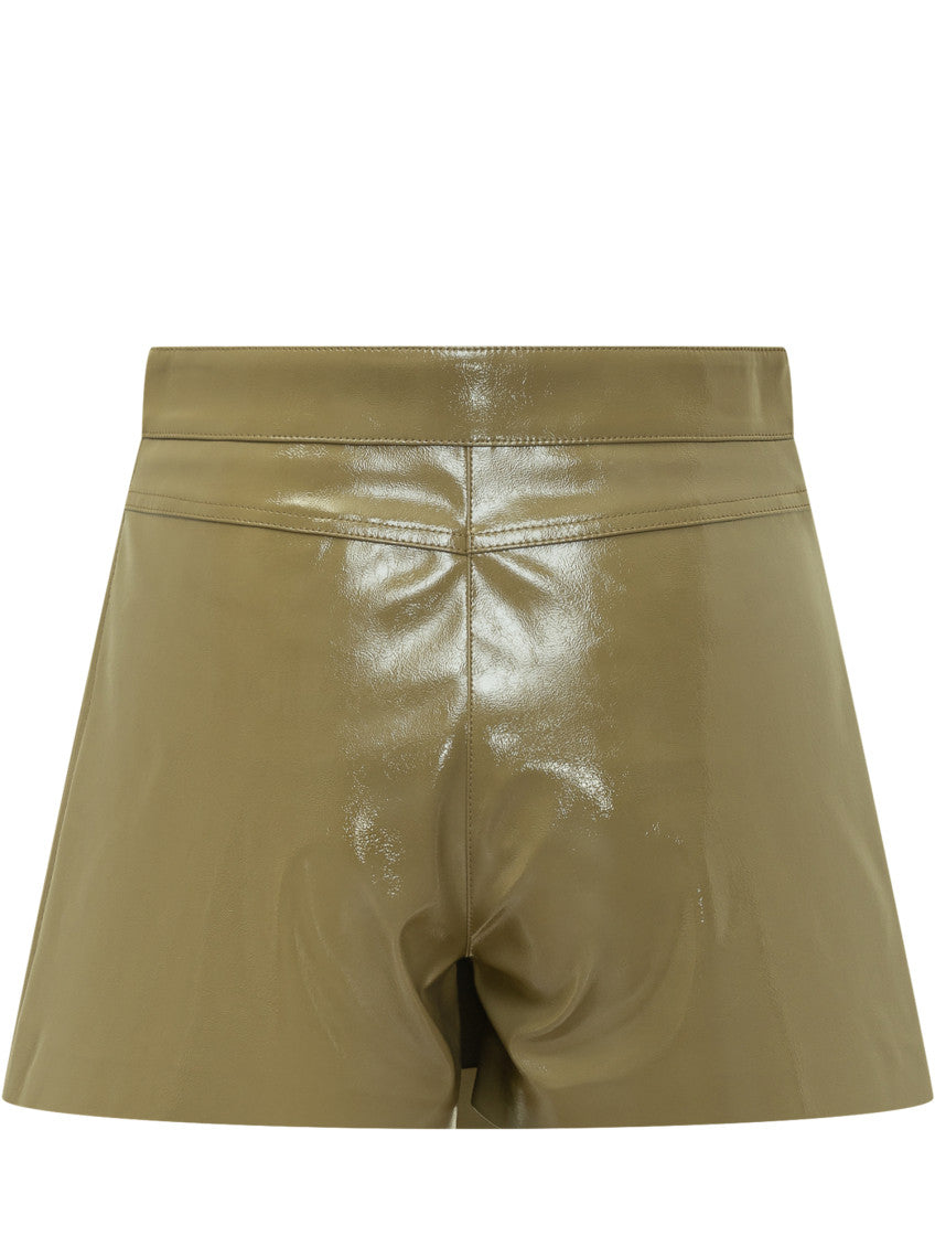 Green Solid Shorts 2