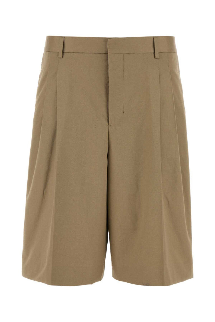 Brown Solid Shorts 1