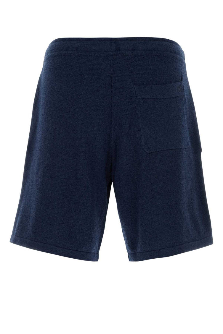 Navy Blue Solid Shorts 2