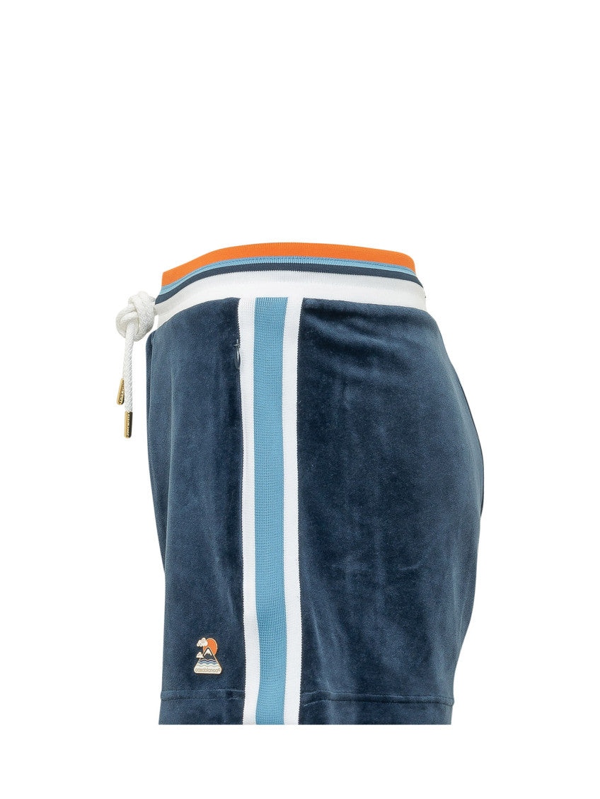 Blue Logo Drawstring Shorts 3