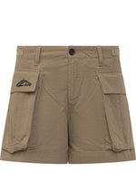 Beige Solid Shorts 1