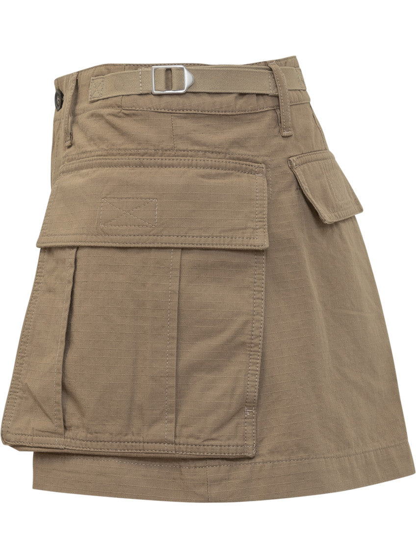 Beige Solid Shorts 3