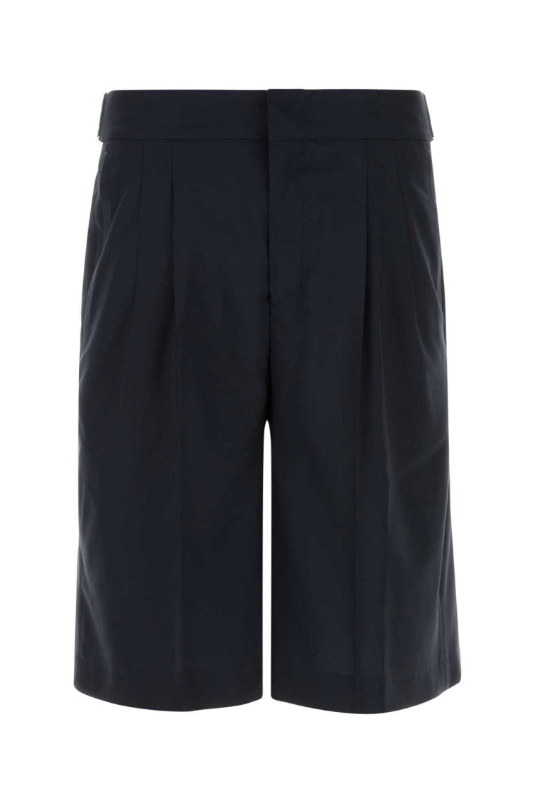 Dark Blue Solid Shorts 1