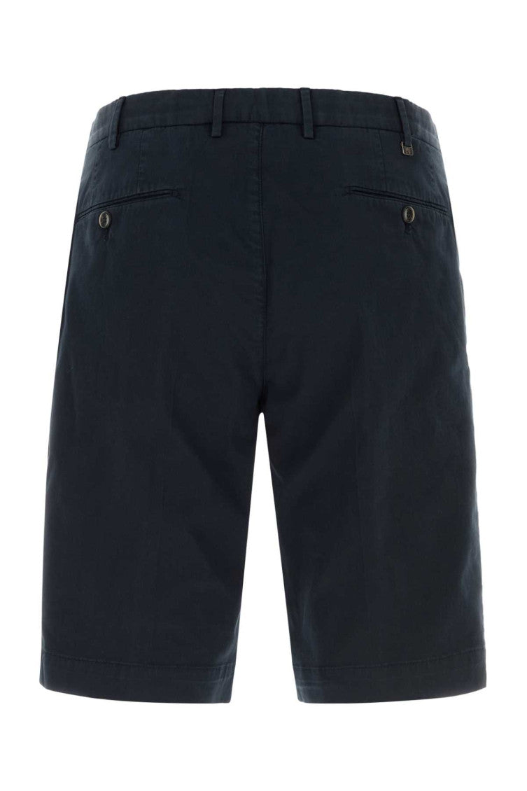 Navy Blue Solid Shorts 2