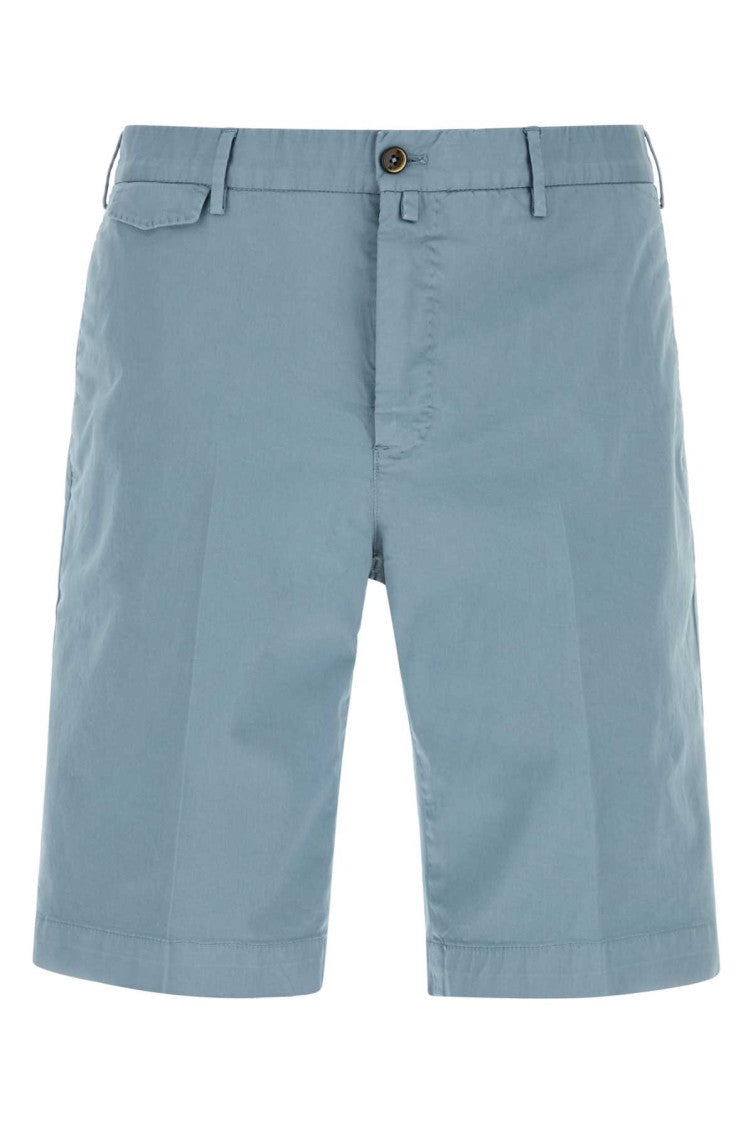 Sky Blue Solid Shorts 1