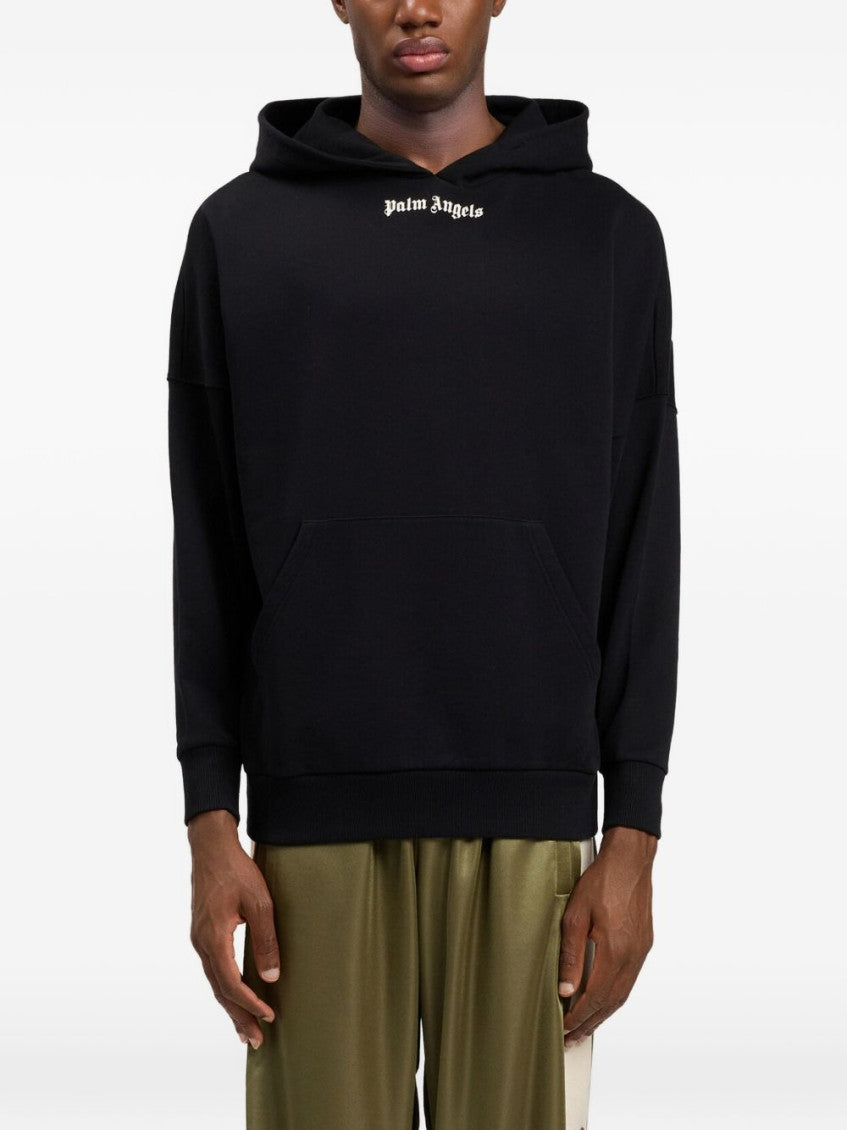Black Logo Hood Sweatshirt 4